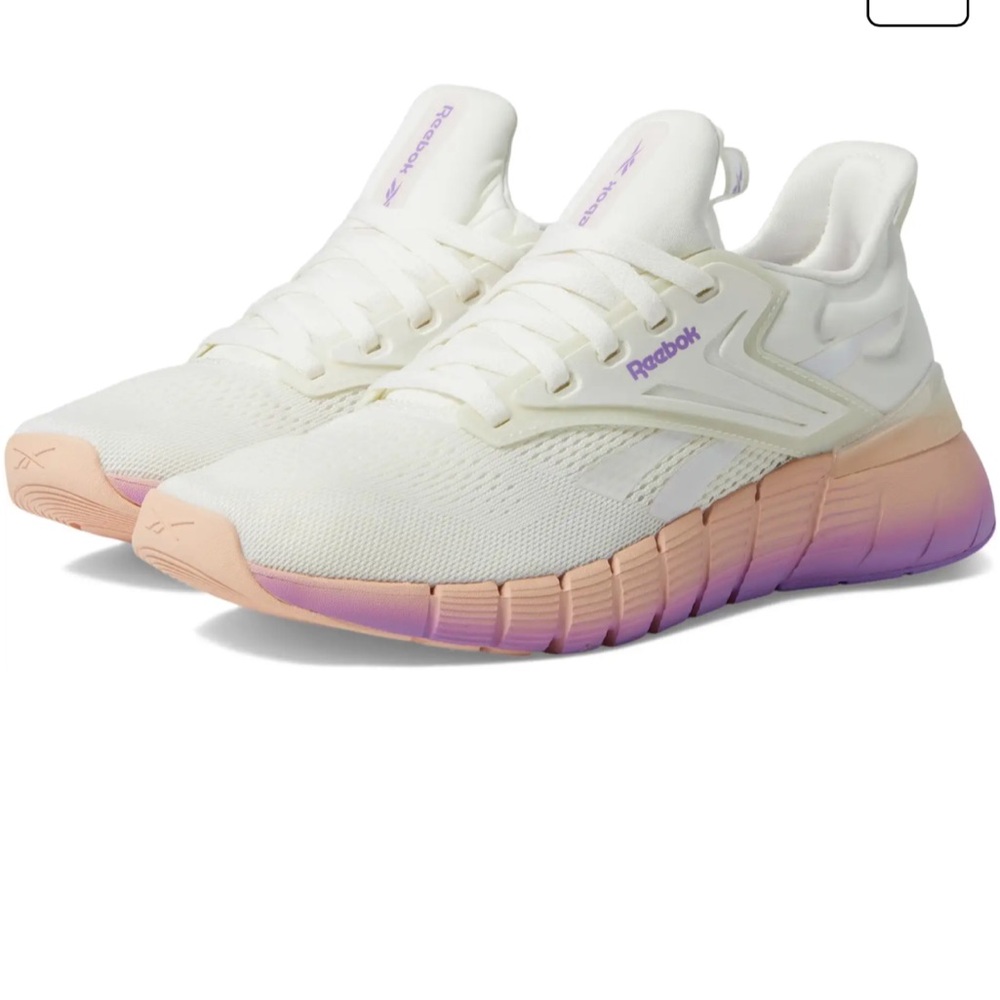 Reebok Women's Athletic Shoes - White and Purple Gradient